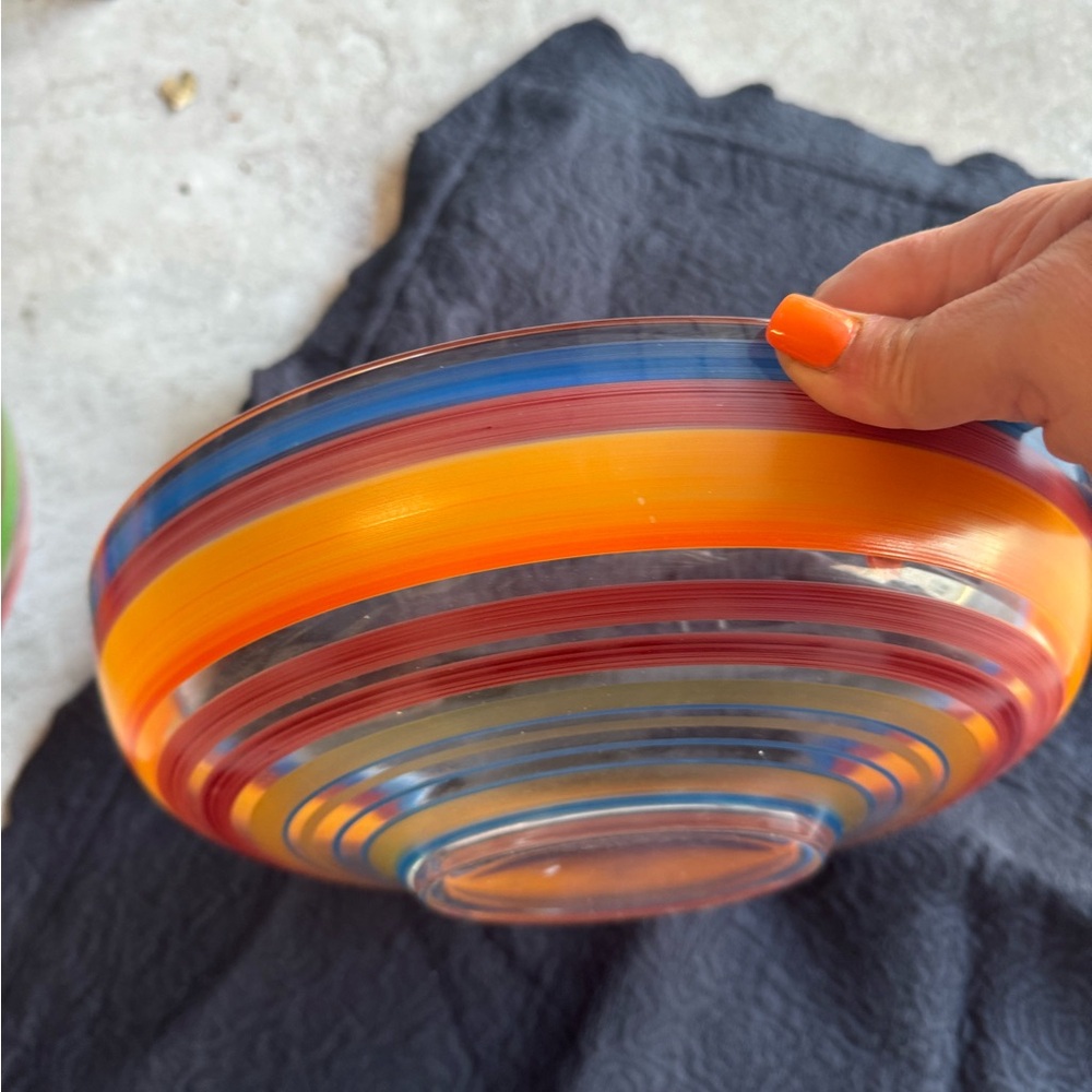 Kosta Boda shallow hand painted bowl